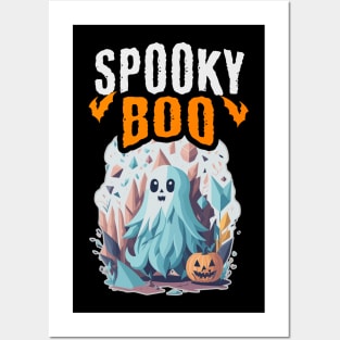 Spooky Boo Ghost halloween Posters and Art